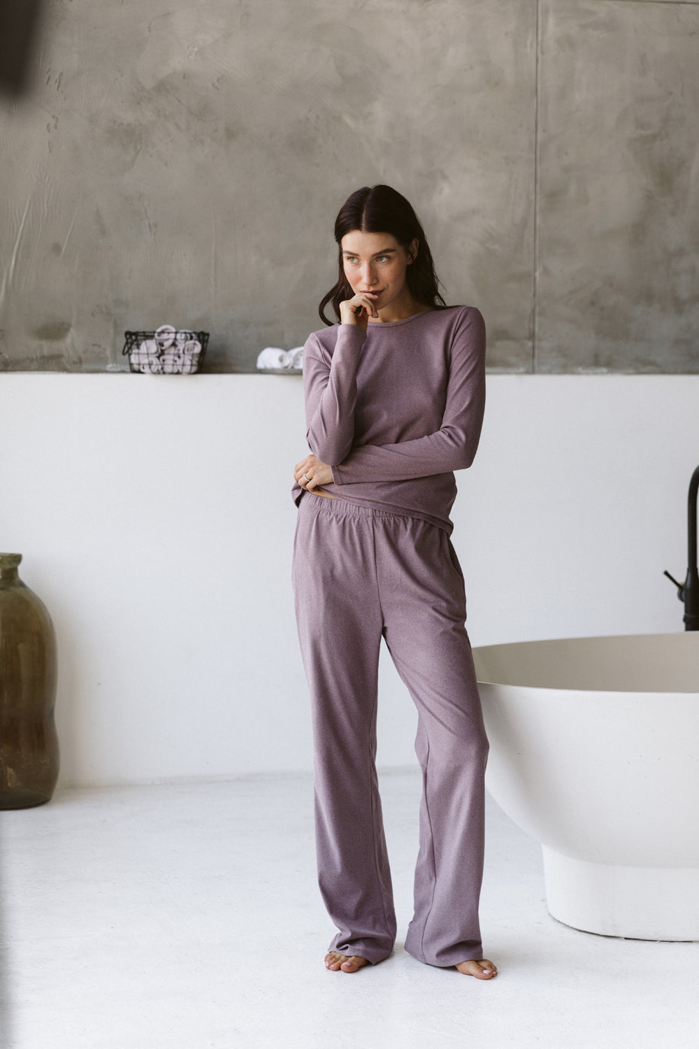 Knitted pajamas with pockets