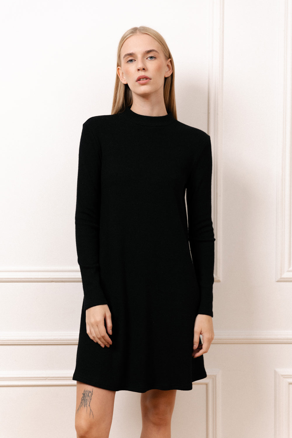 Robe noire en tricot