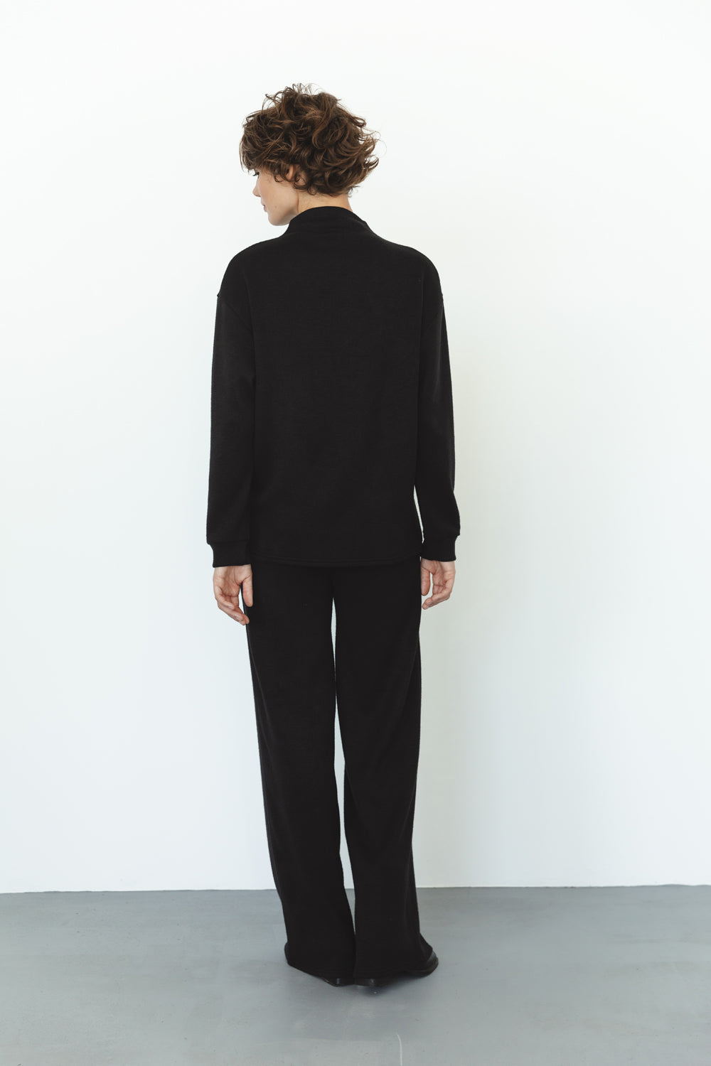 Tailleur pantalon angora noir