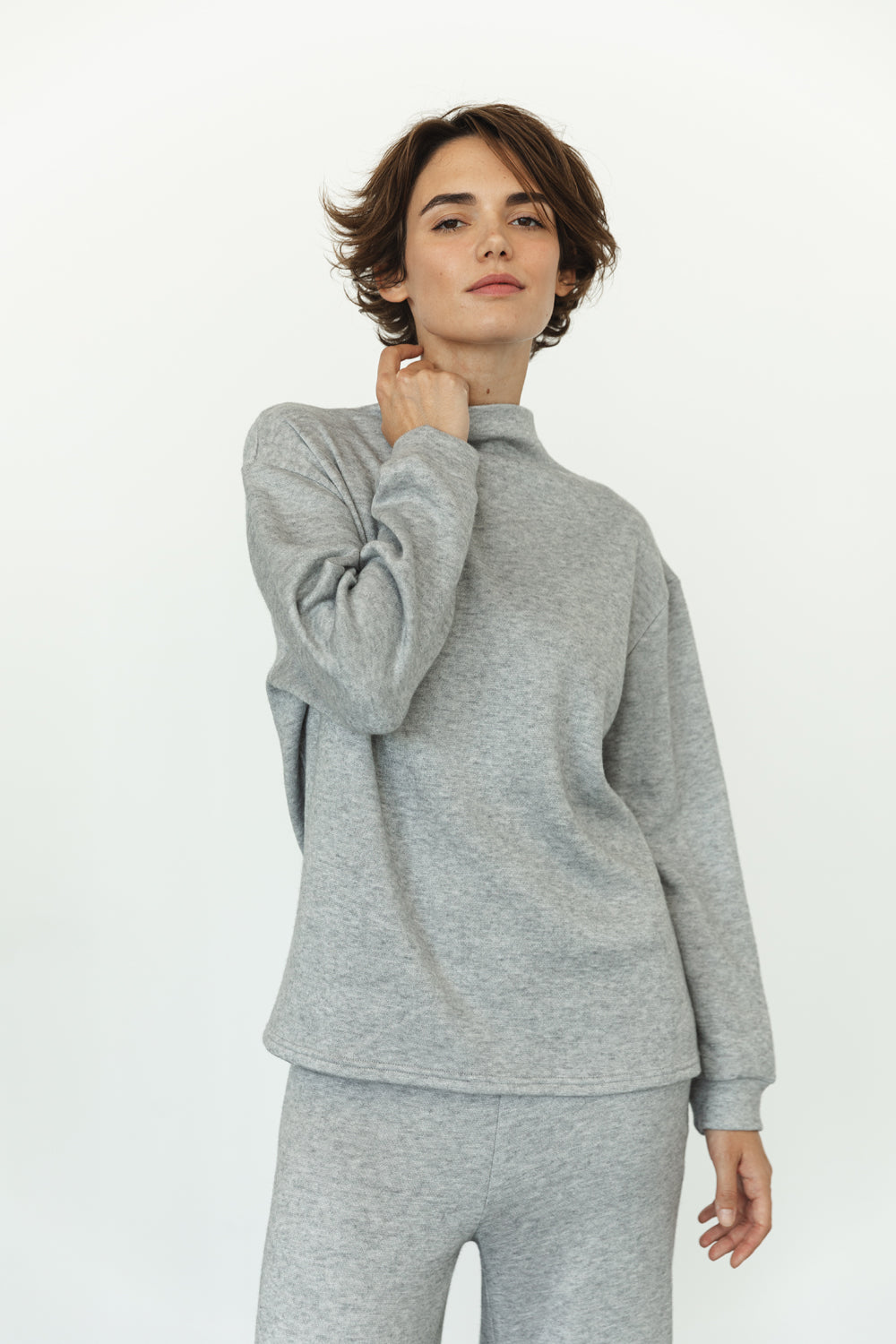 Abito pantalone angora grigio