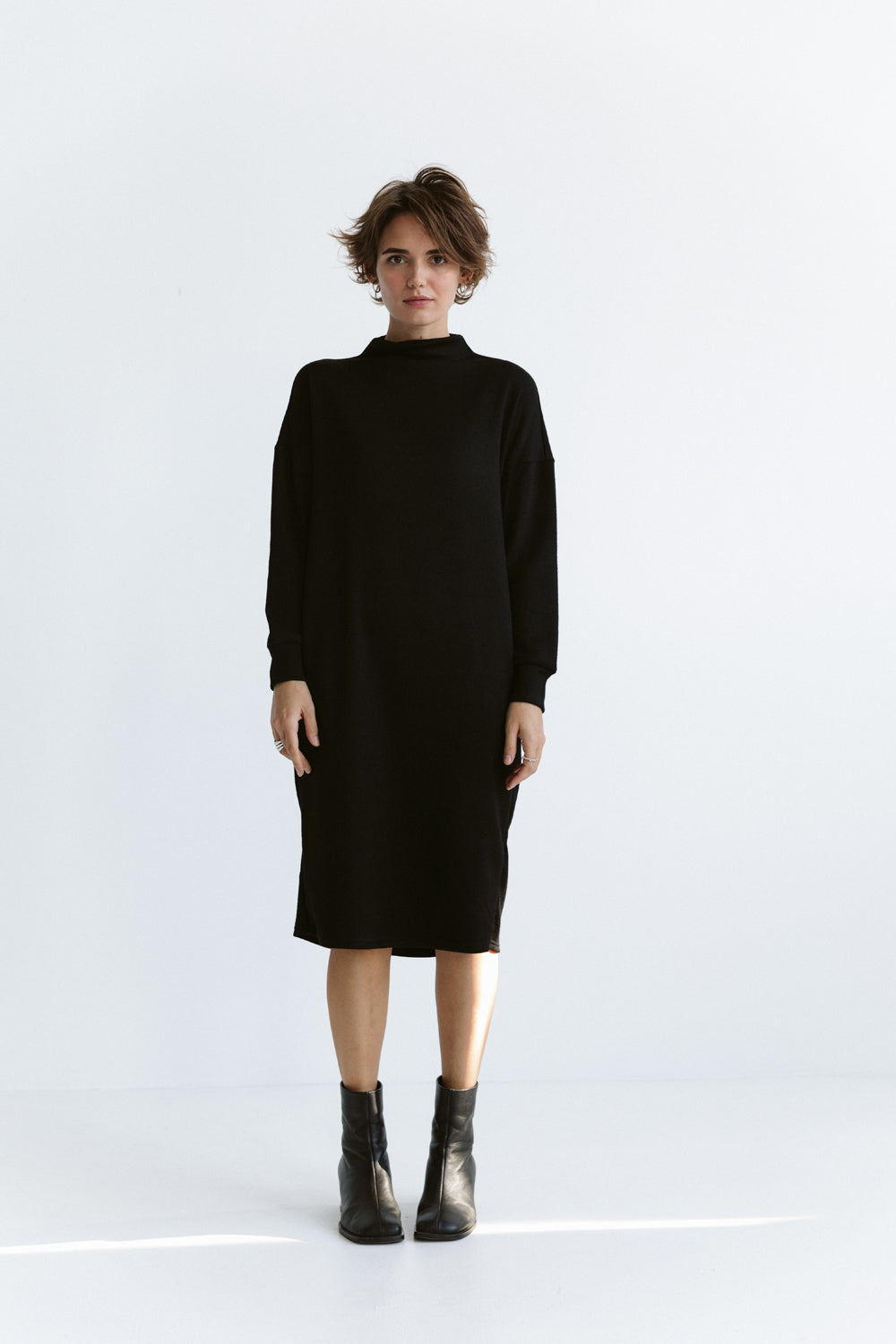 Black angora dress