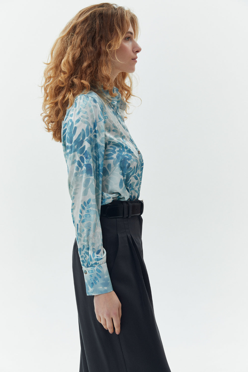 Elégante blouse ample turquoise