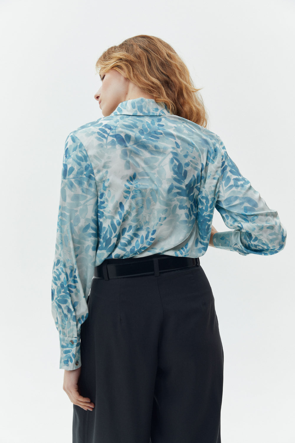 Elégante blouse ample turquoise