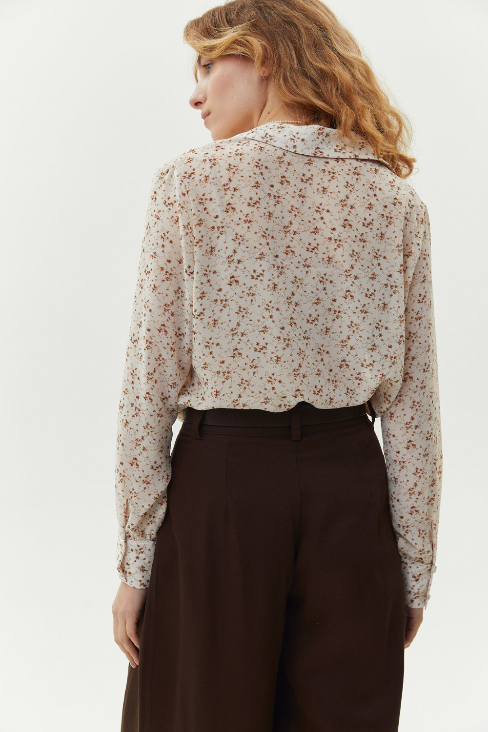 Blouse ample en mousseline de soie