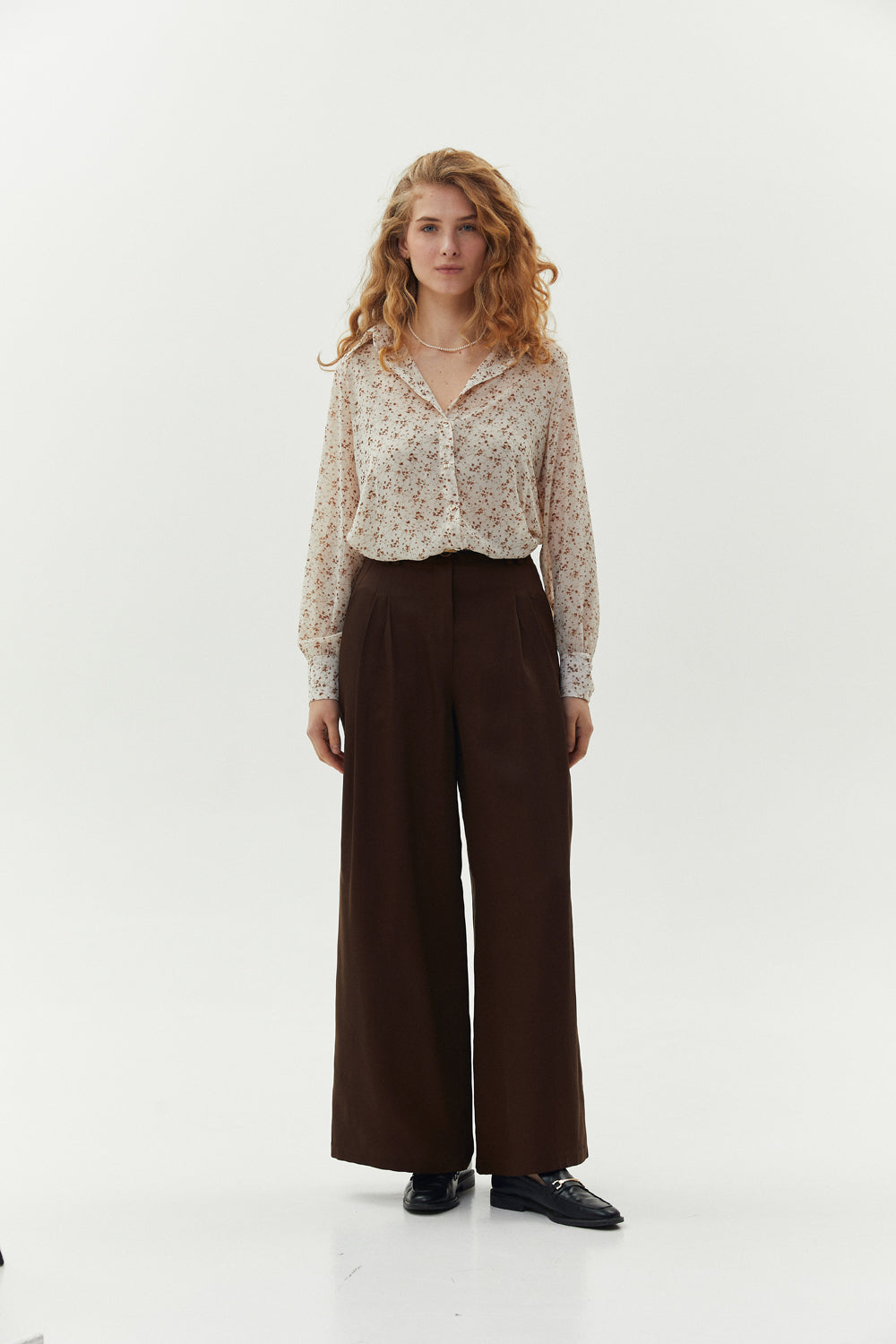 Chocolate palazzo pants with pockets