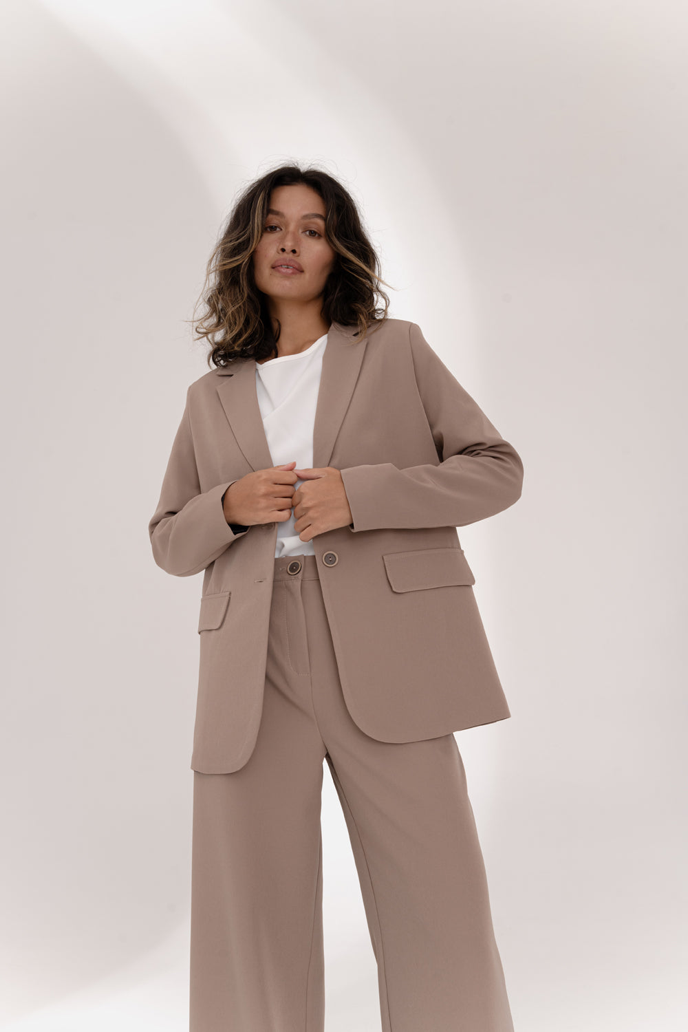 Giacca oversize in colore Mocha