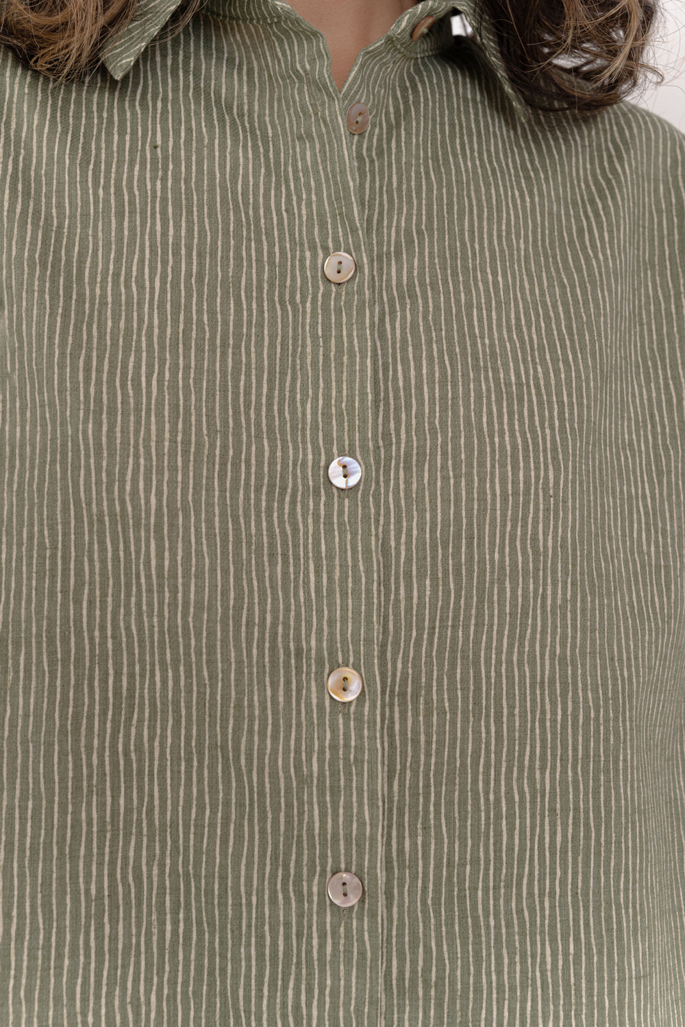 Abito in lino Olive