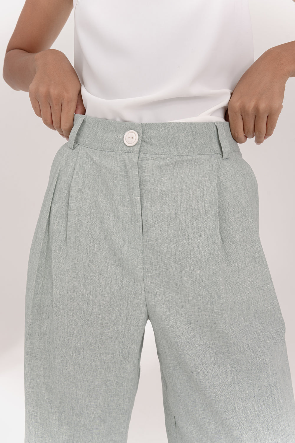 Mint pantalones anchos de lino