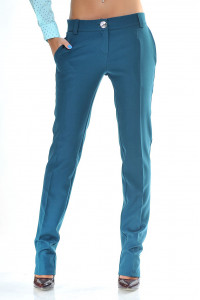 Повсякденні жіночі штани прямого крою пляшкового кольору. Бутылка Бутылка