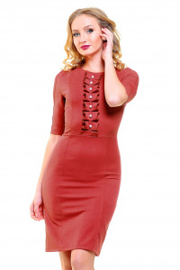 Платье 5223 Кирпич Кирпичный