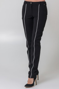 Black low - rise skinny fit trousers in tiara fabric Black Черный