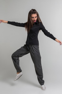 Брюки 5327 Серый/полоска Серый