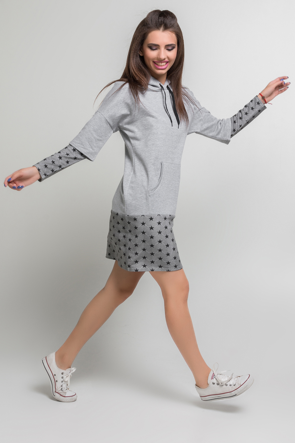 Платье 5333 Серый/меланж Серый Меланж