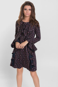 Платье 5359 Шалфей/цветы Шалфей