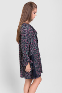 Платье 5359 Сиреневый/цветы Сирень