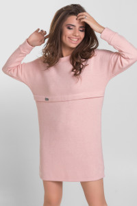 Fitted angora dress in pink. Pink. Розовый