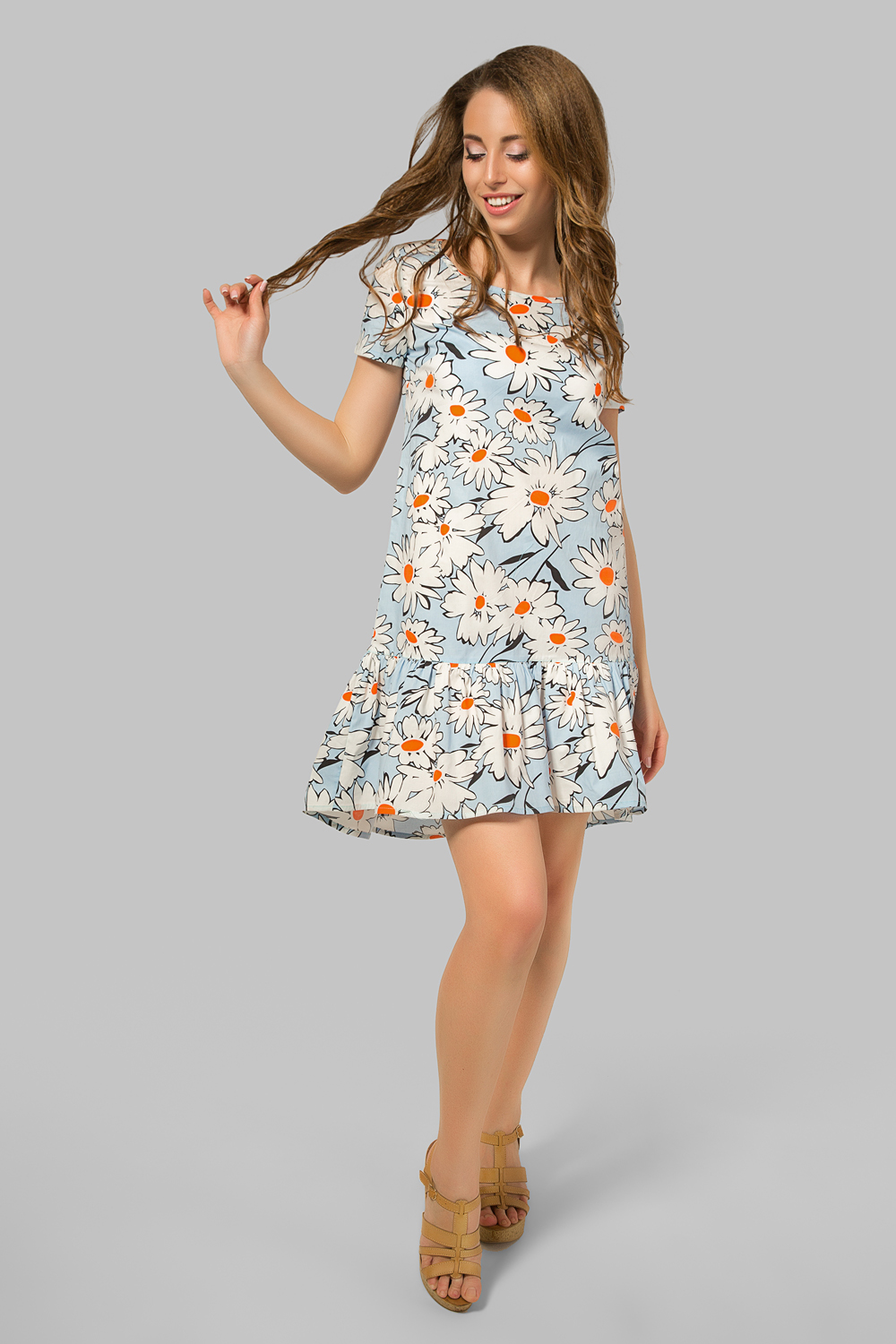 Платье 5420 Голубой Голубой