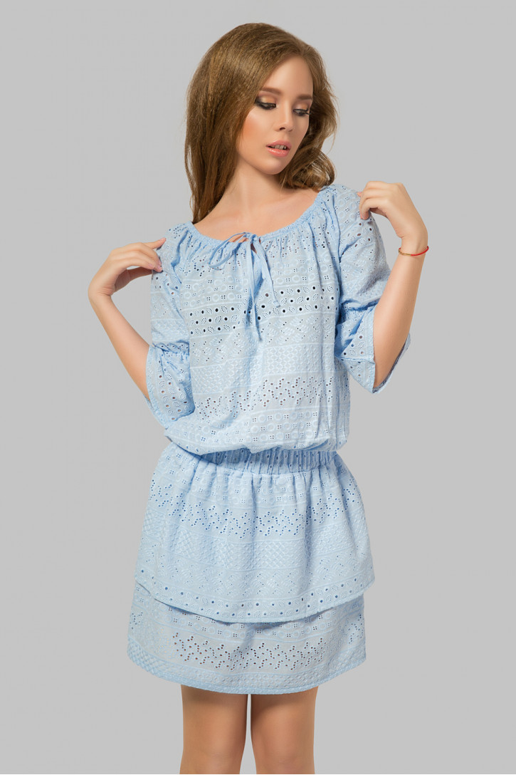 Платье 5443 Голубой Голубой