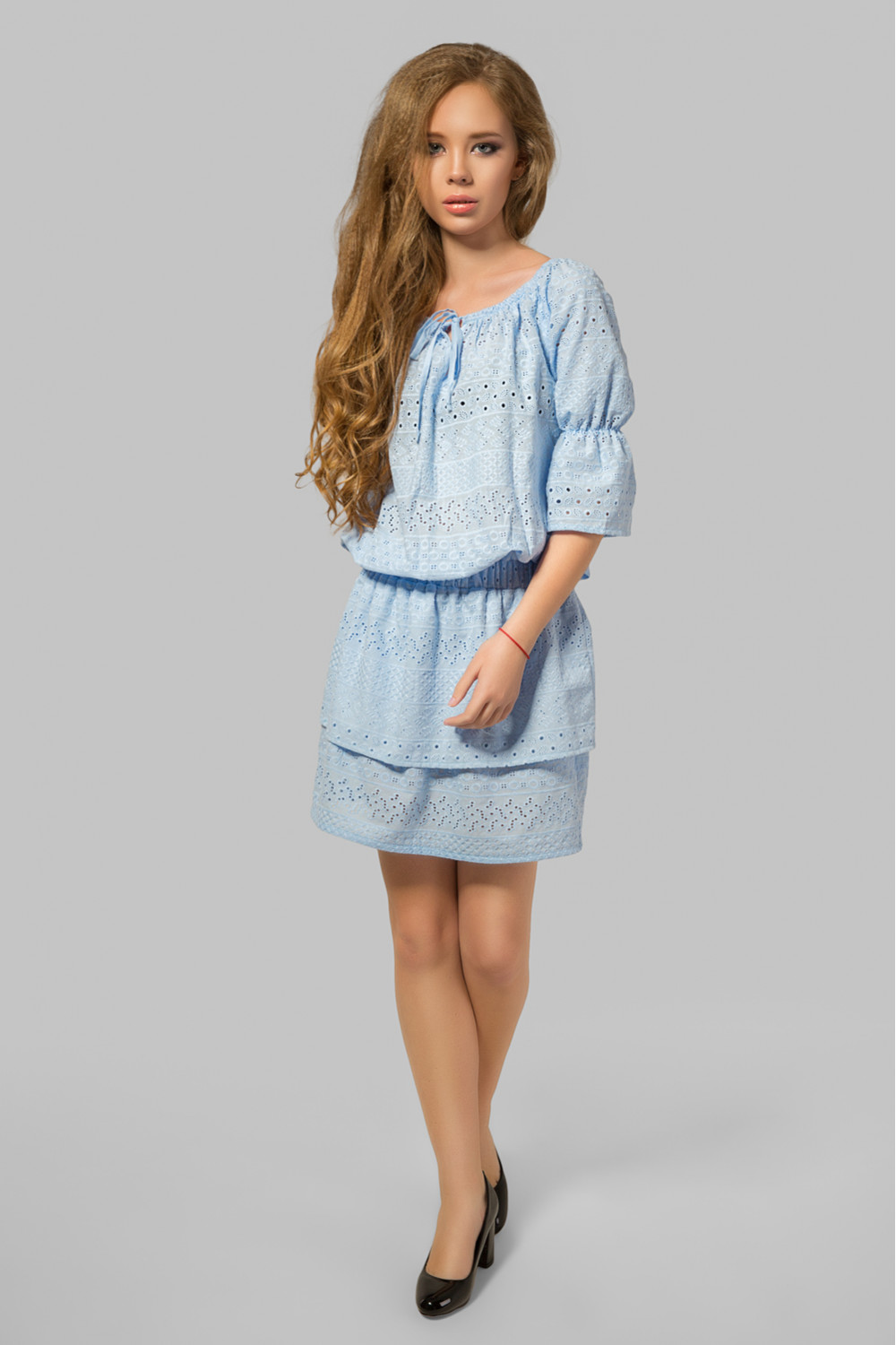 Платье 5443 Голубой Голубой