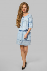 Платье 5443 Голубой Голубой