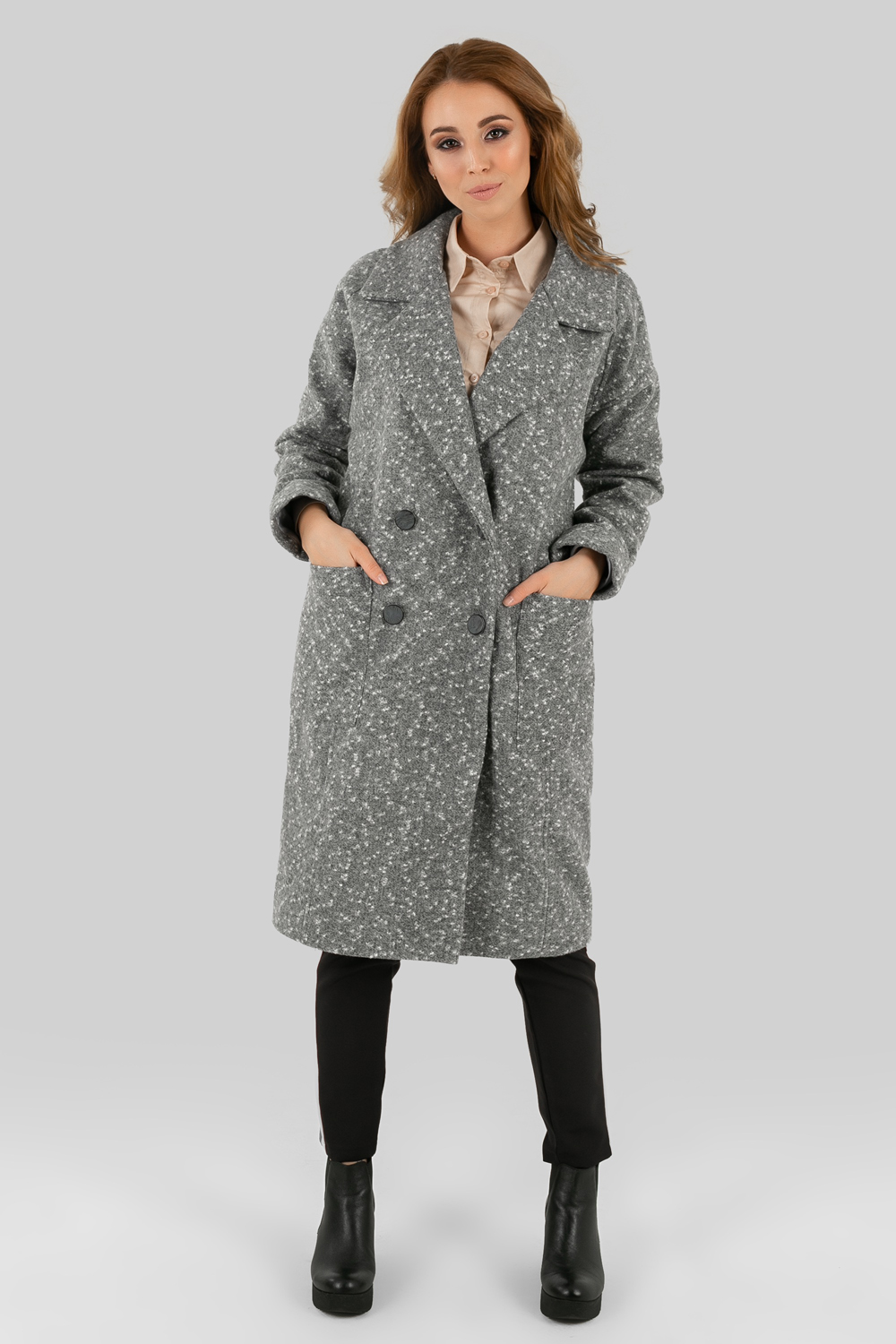 Пальто 5540 Светло-серый