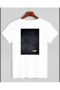 Белый боди женский из хлопка с круглым вырезом и принтом Белый