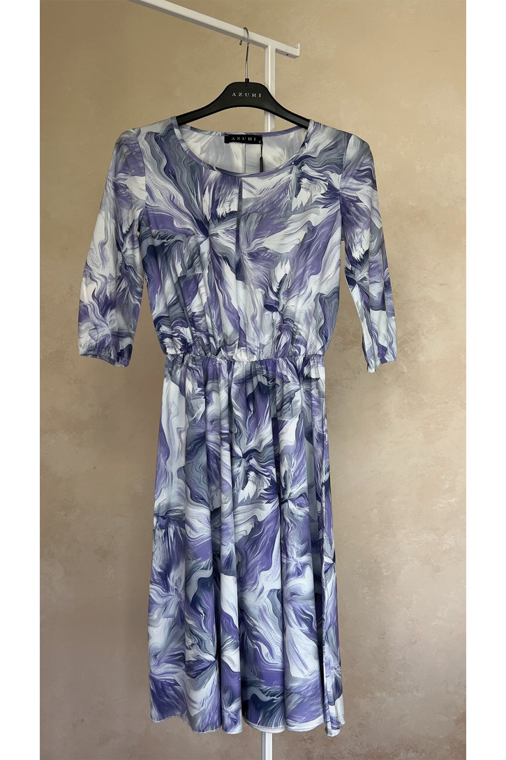 Платье 5447 Сирень-цветы Сирень