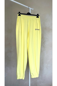 Жіночі спортивні штани прямого крою з двонитки, Желтый : жовтий. Желтый