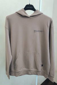 Cappuccino-colored hooded sweatshirt with a kangaroo pocket Cappuccino Капучино