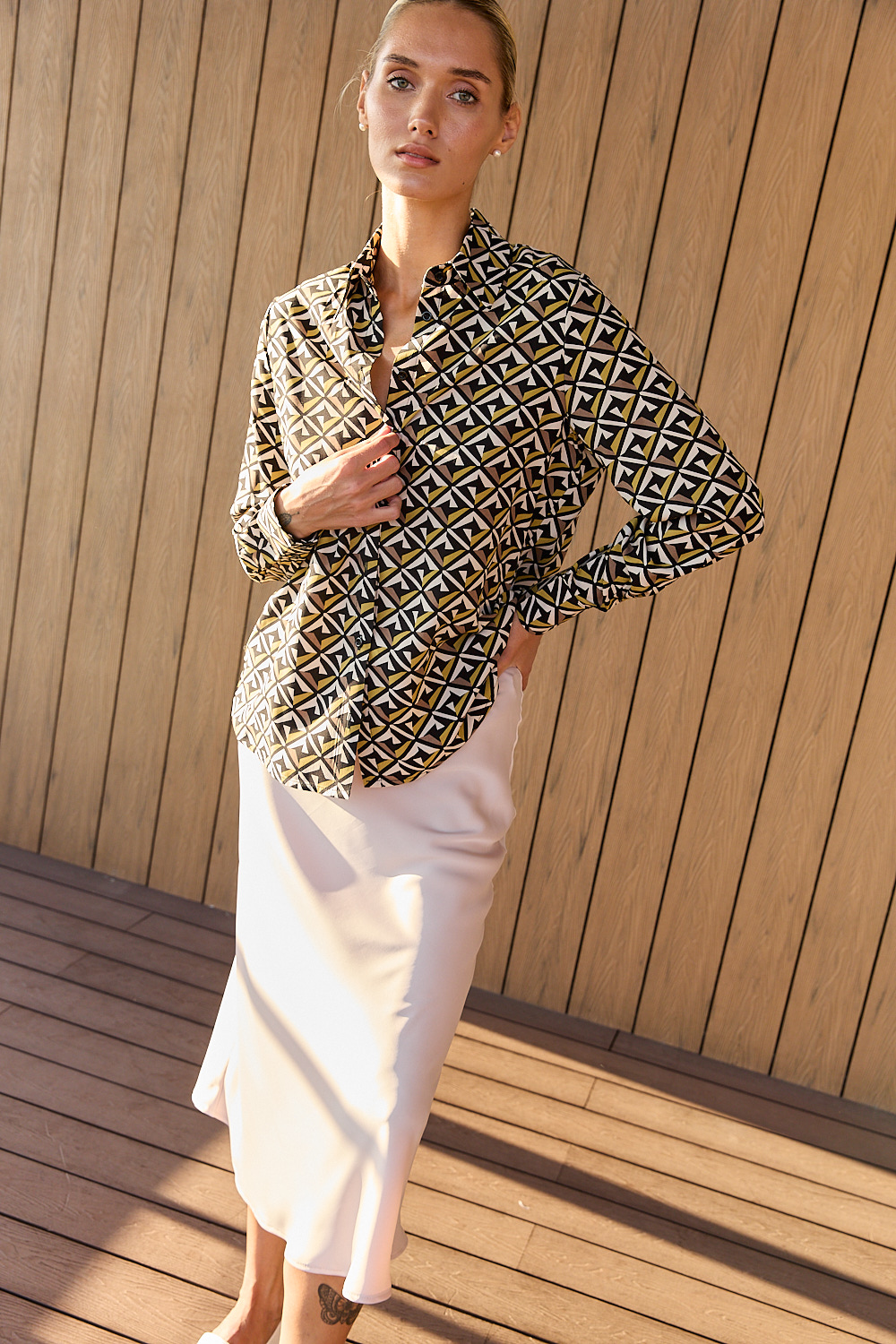 Рубашка 6707 Горчица