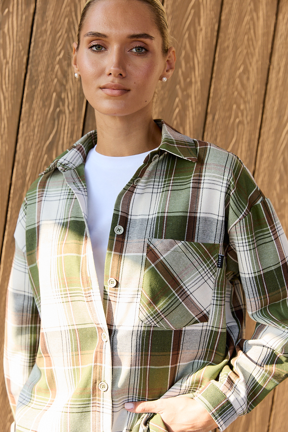 Рубашка 6713 Зеленый