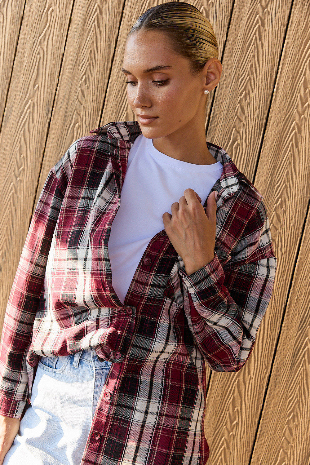 Рубашка 6713 Бордовый