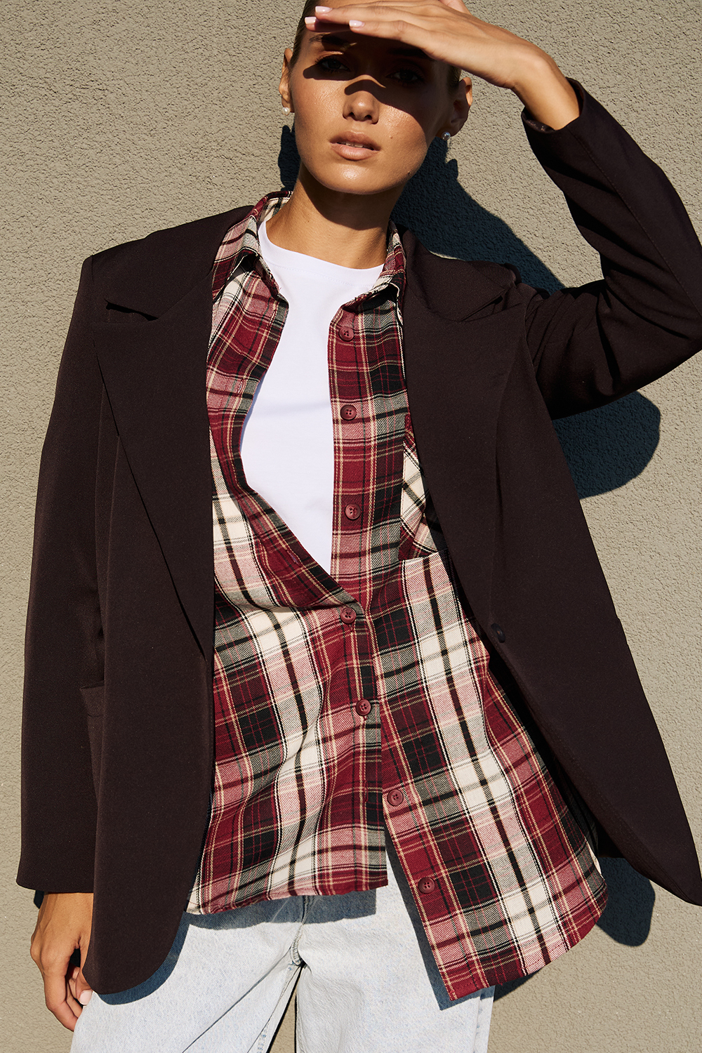 Рубашка 6713 Бордовый