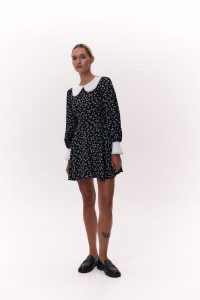 Платье 6708 Черный-белый