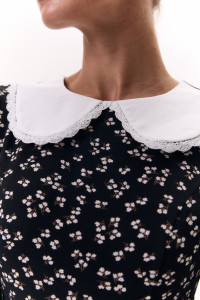 Платье 6708 Черный-белый