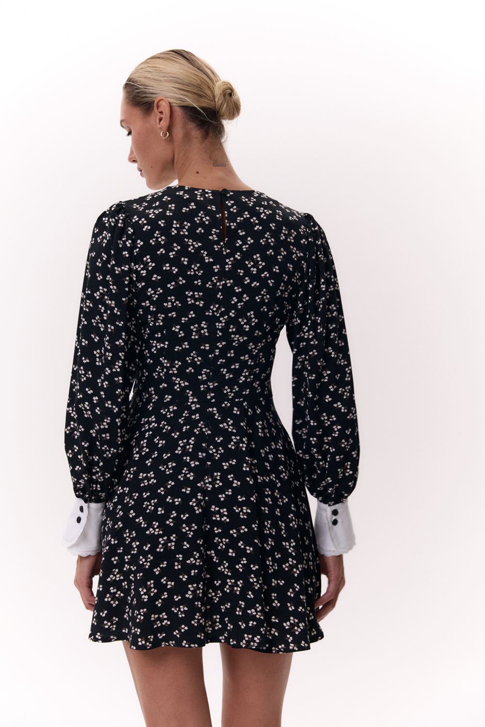 Платье 6708 Черный-белый