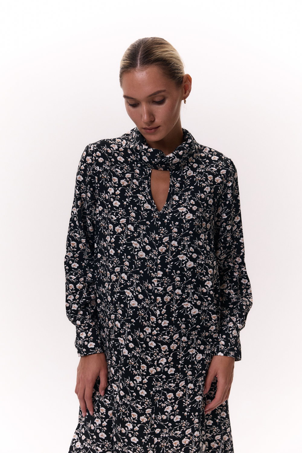 Платье 6720 Черный-белый