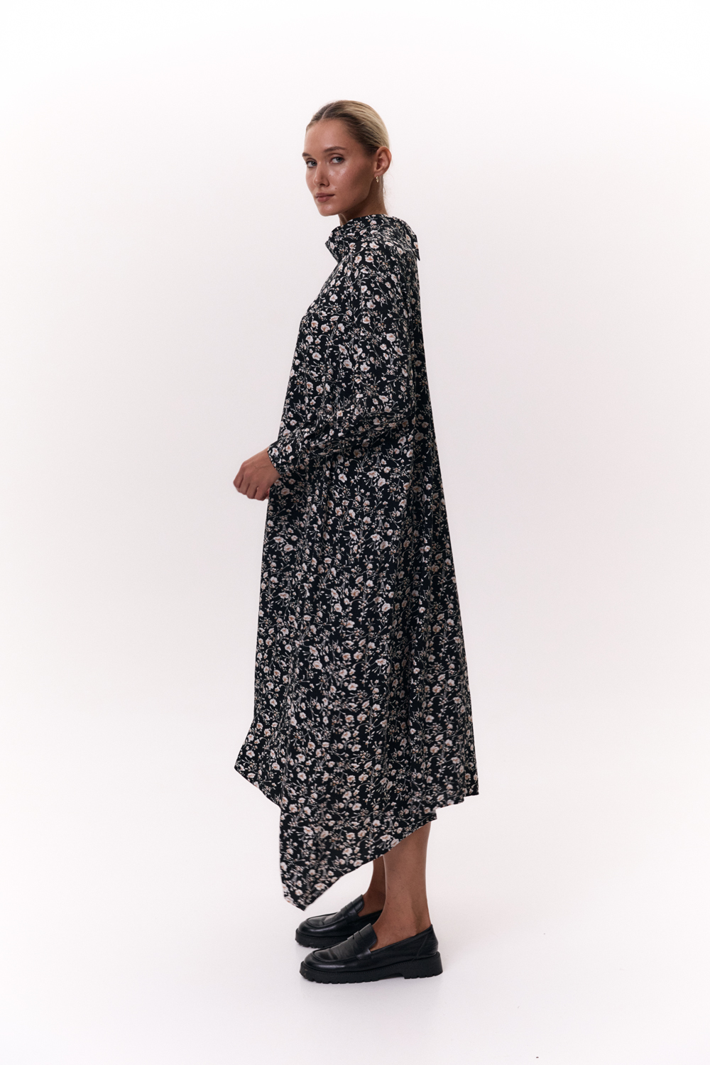 Платье 6720 Черный-белый