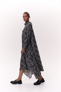 Платье 6720 Черный-белый