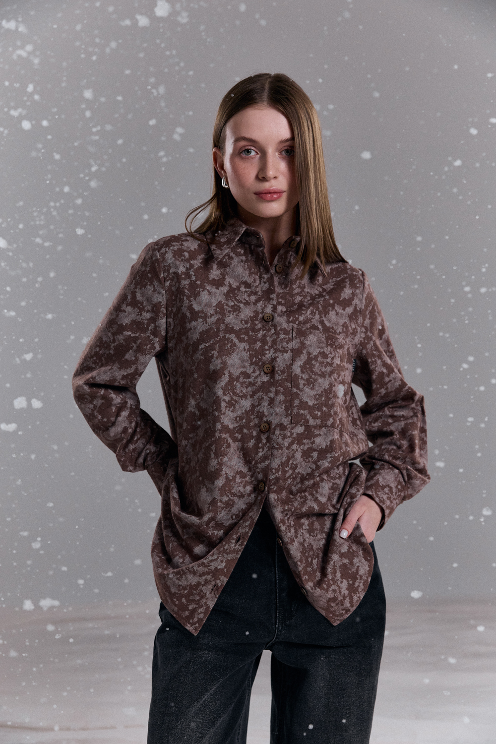 Рубашка 6744 Коричневый