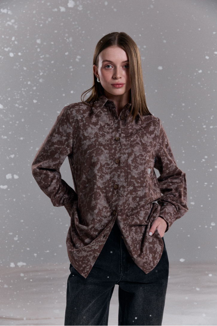 Рубашка 6744 Коричневый