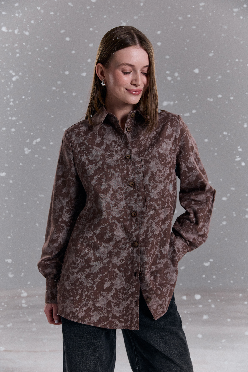 Рубашка 6744 Коричневый