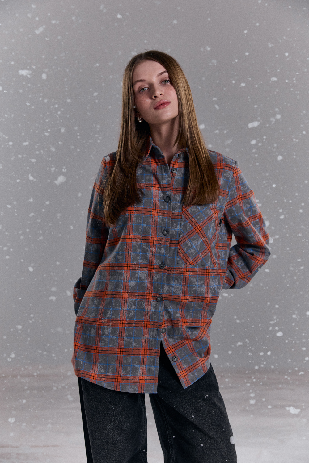 Рубашка 6744 Оранжевый