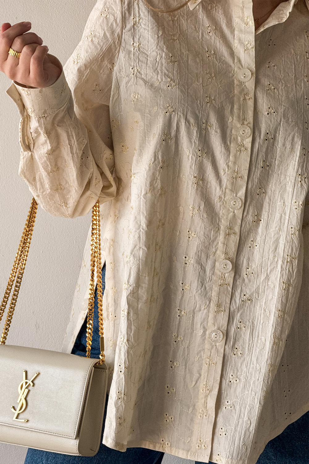 Рубашка 6813 Кремовый