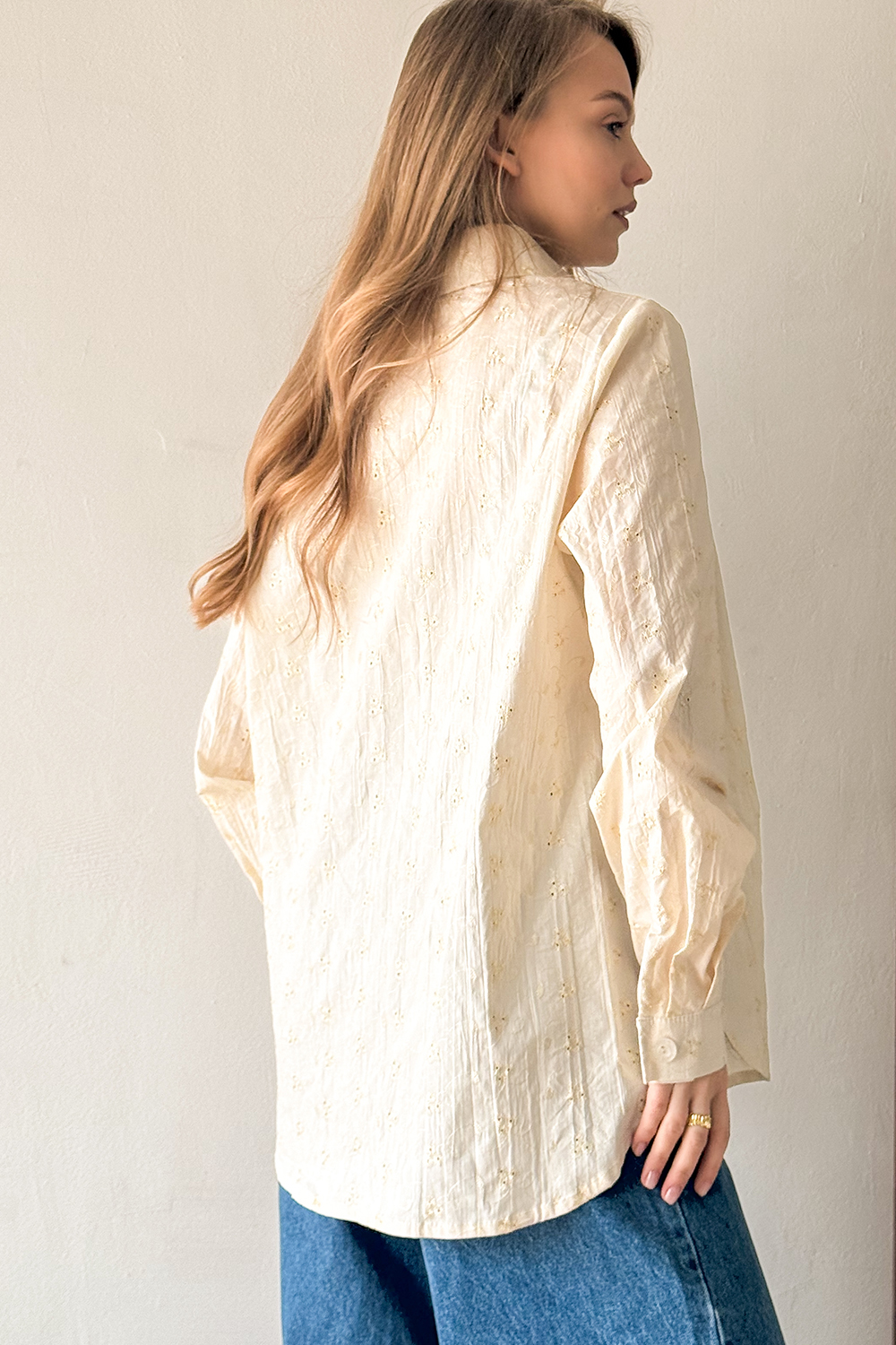 Рубашка 6813 Кремовый