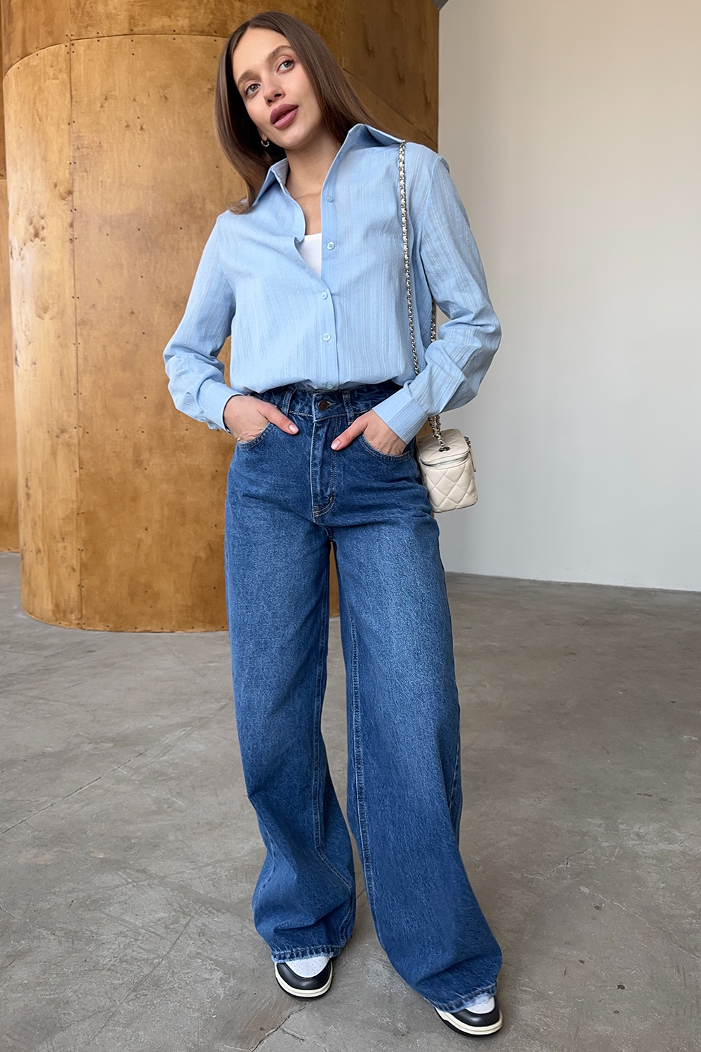 Джинсы 4007 Синий