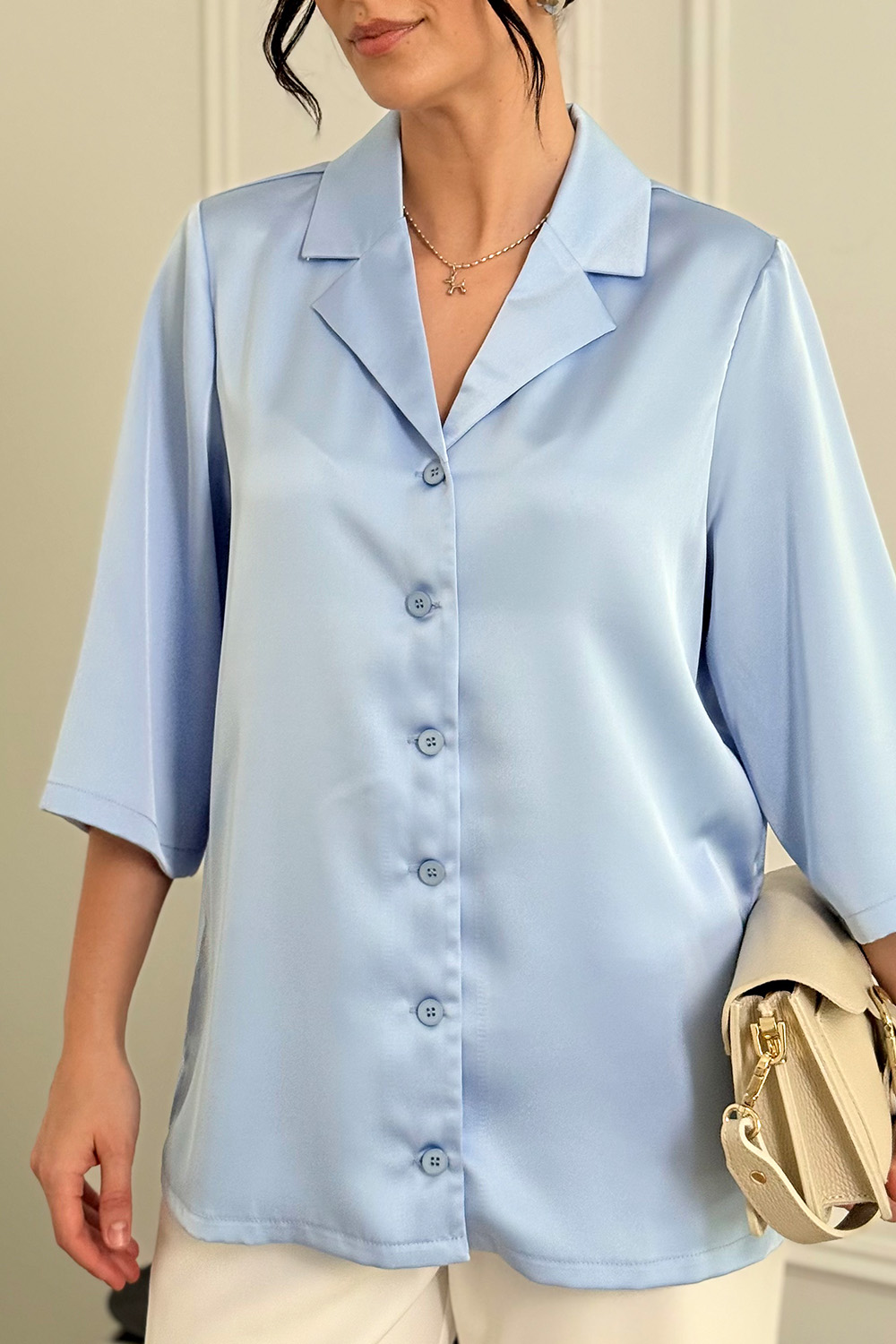 Рубашка 6811 Голубой