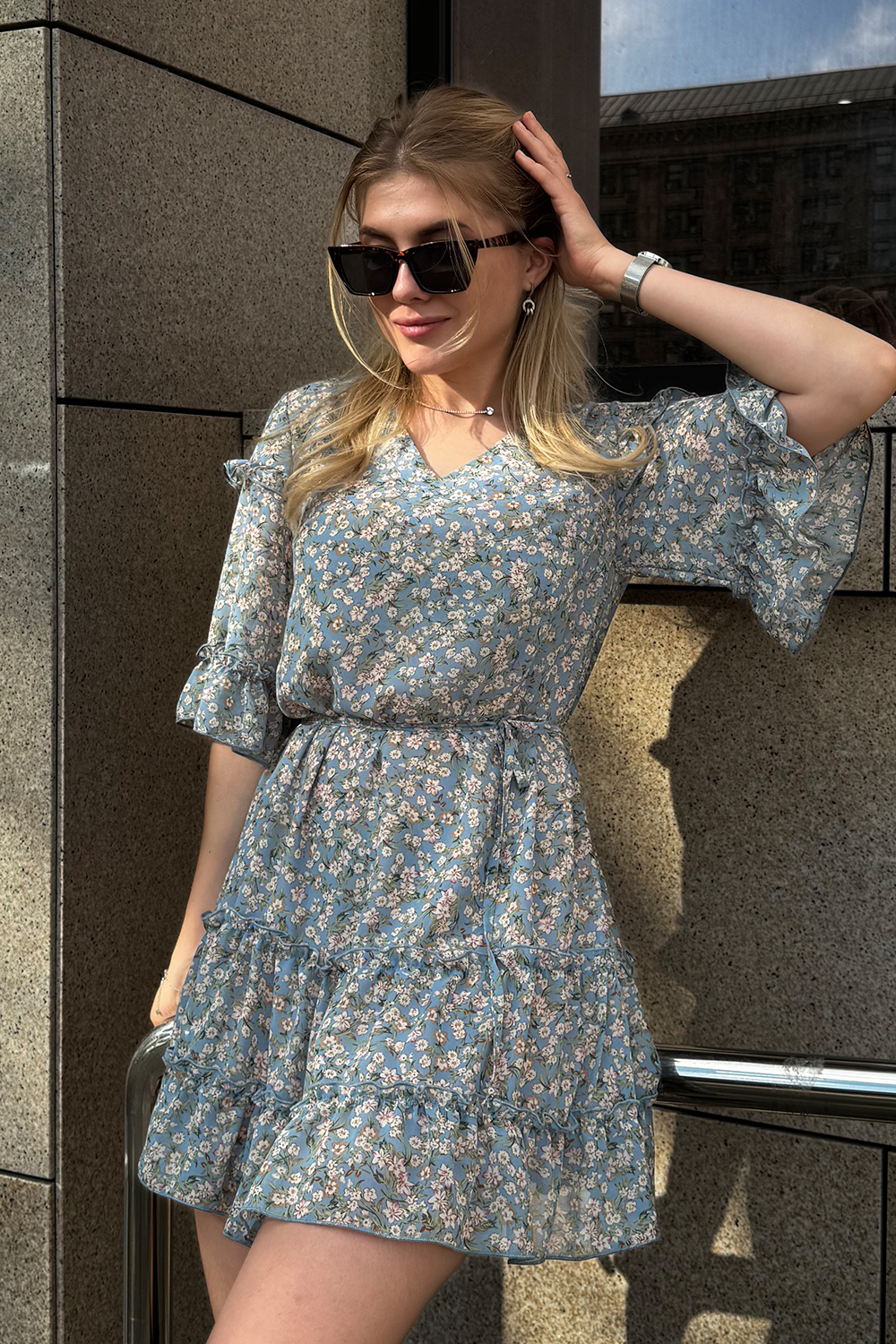 Платье 6856 Голубой