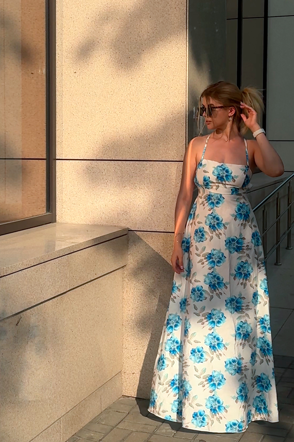 Платье 6858 Голубой