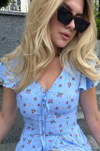 Платье 6872 Голубой